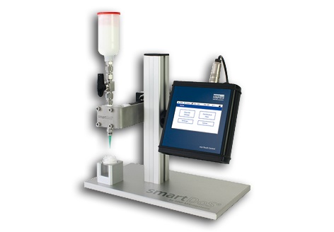 Micro dosing and filling system to dispense low and high viscous fluids